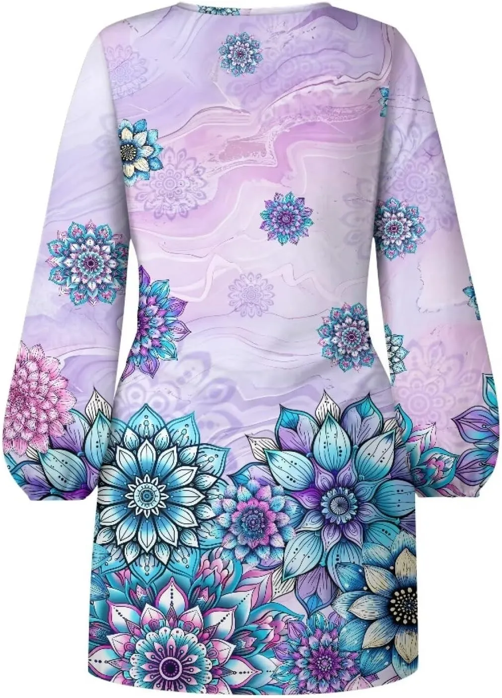 TODIYADDU Dress for Women Elegant Long Sleeve Cocktail Party Dress Mini Dresses with Belt Casual T Shirt Dress Midi Dresses