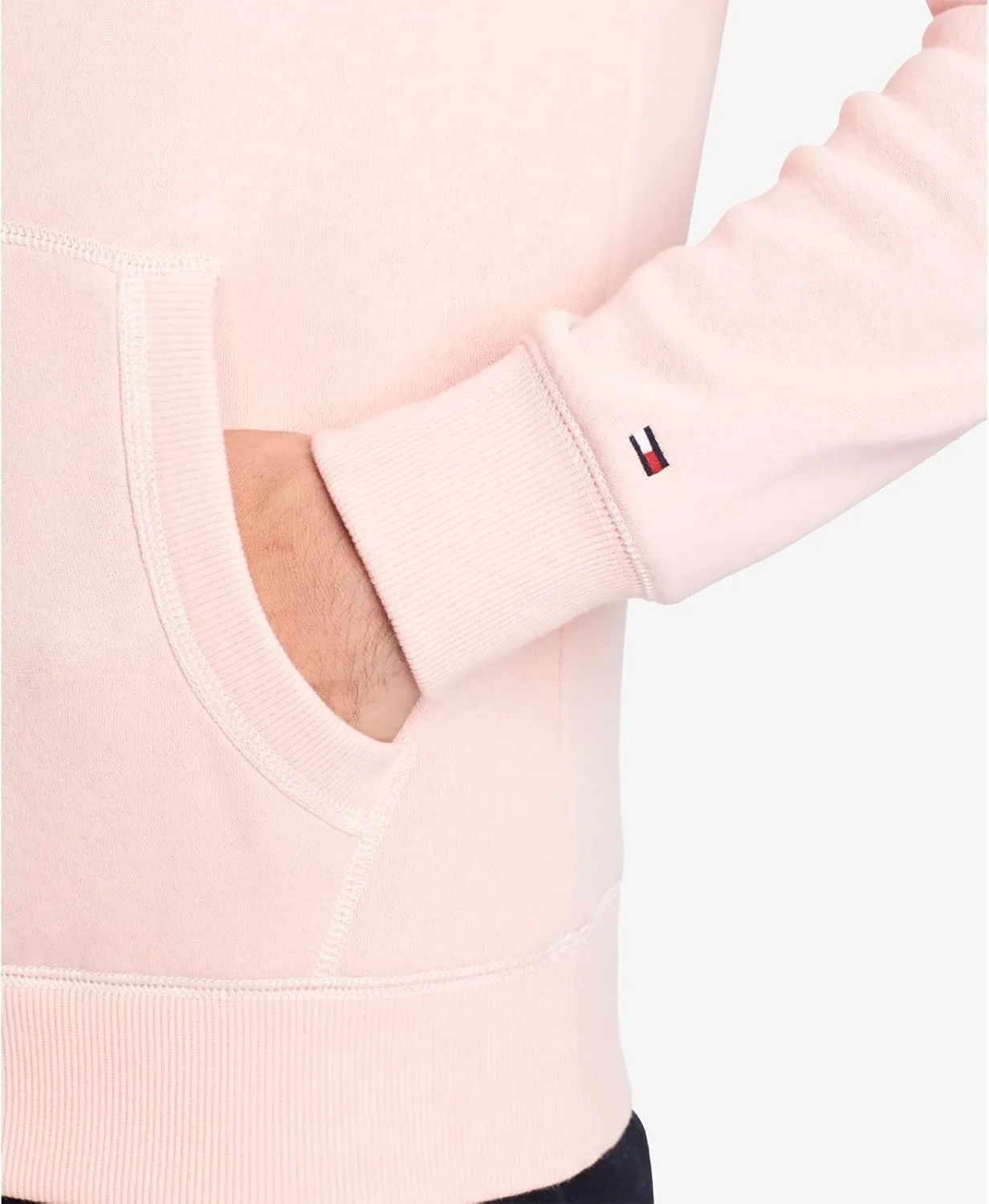 Tommy Hilfiger Men's Long Sleeve Fleece Logo Pullover Hoodie Sweatshirt
