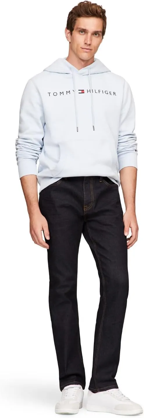Tommy Hilfiger Men's Long Sleeve Fleece Logo Pullover Hoodie Sweatshirt
