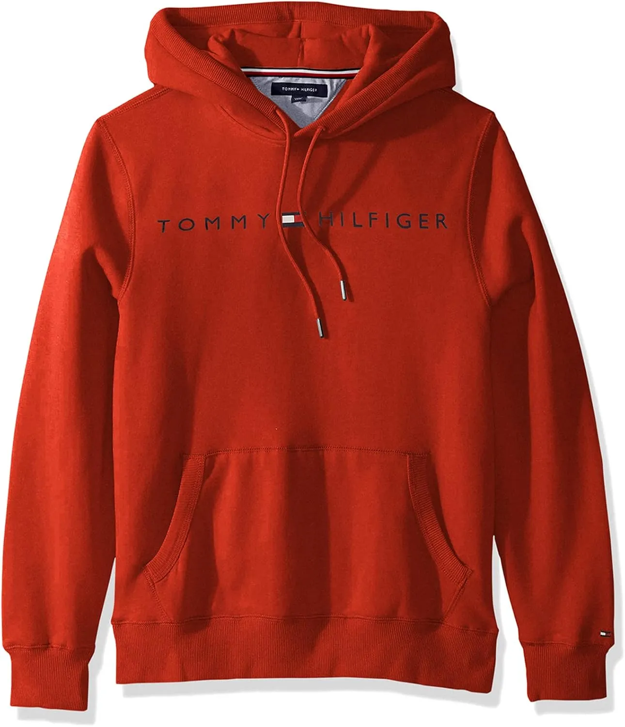 Tommy Hilfiger Men's Long Sleeve Fleece Logo Pullover Hoodie Sweatshirt
