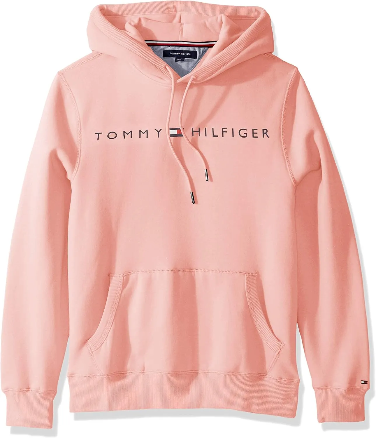Tommy Hilfiger Men's Long Sleeve Fleece Logo Pullover Hoodie Sweatshirt