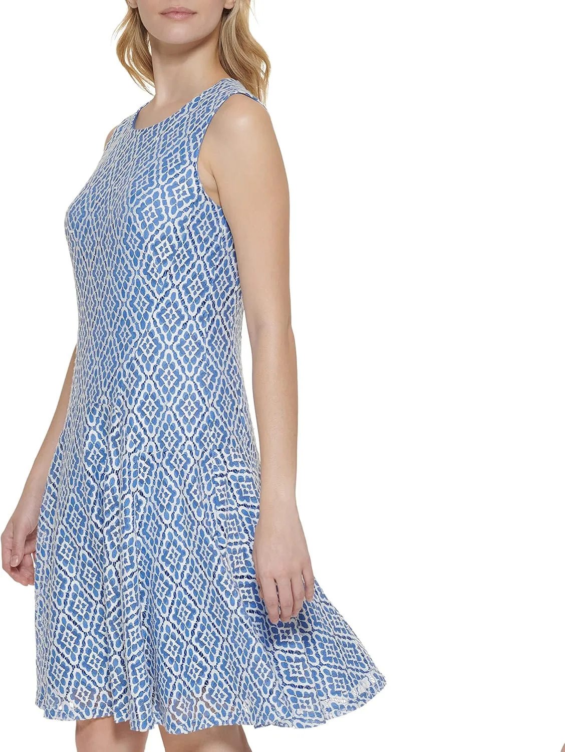 Tommy Hilfiger Women's Sleeveless Retro Daisy Lace Dress