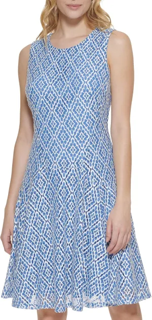 Tommy Hilfiger Women's Sleeveless Retro Daisy Lace Dress