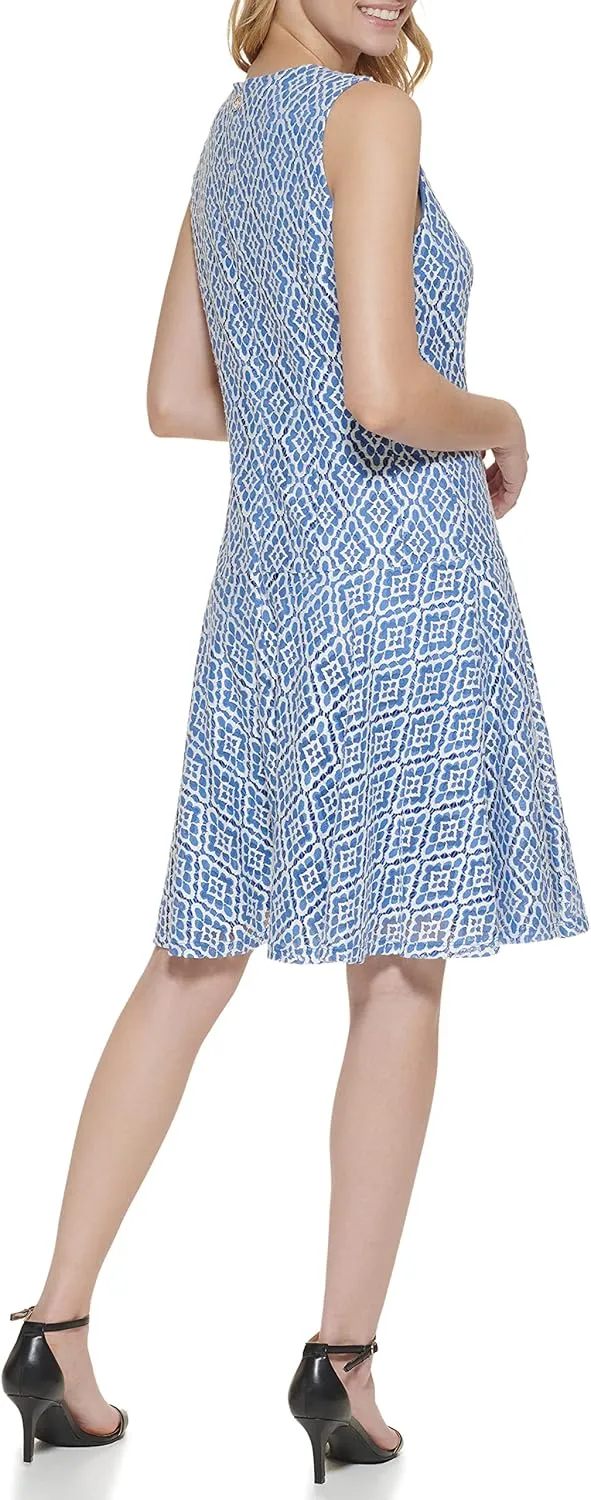 Tommy Hilfiger Women's Sleeveless Retro Daisy Lace Dress