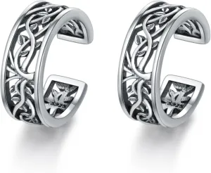 Tree of Life Ear Cuffs Sterling Silver Tree of Life Ear Cuff Earrings Non Piercing Irish Tree of Life Jewelry Gifts for Women