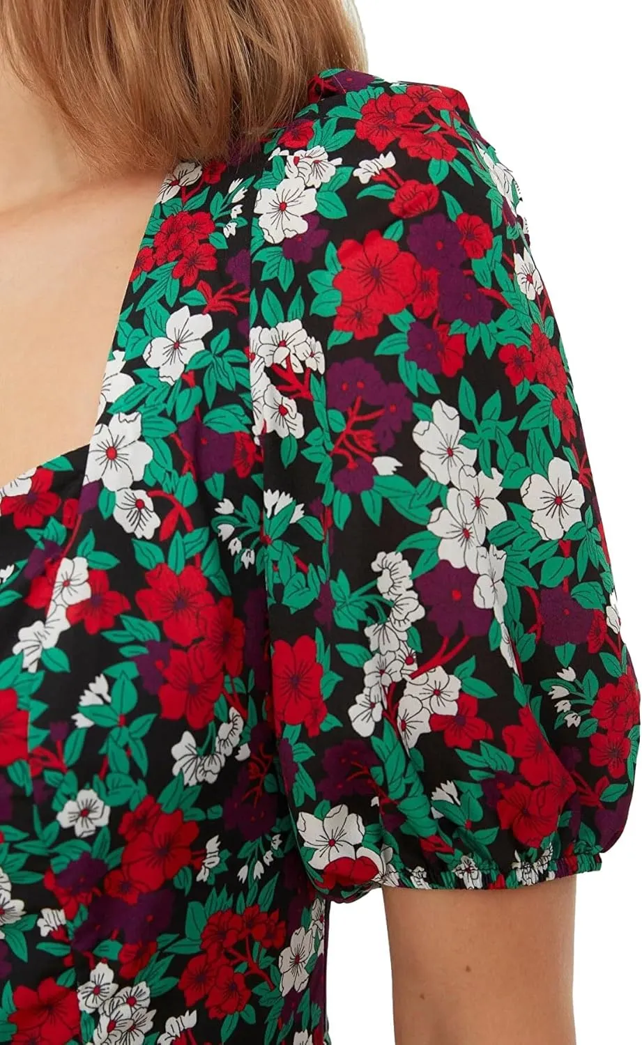 Trendyol Summer Dresses for Women 2023, Trendy Casual Sundresses, Wedding Guest Mini Floral Dress