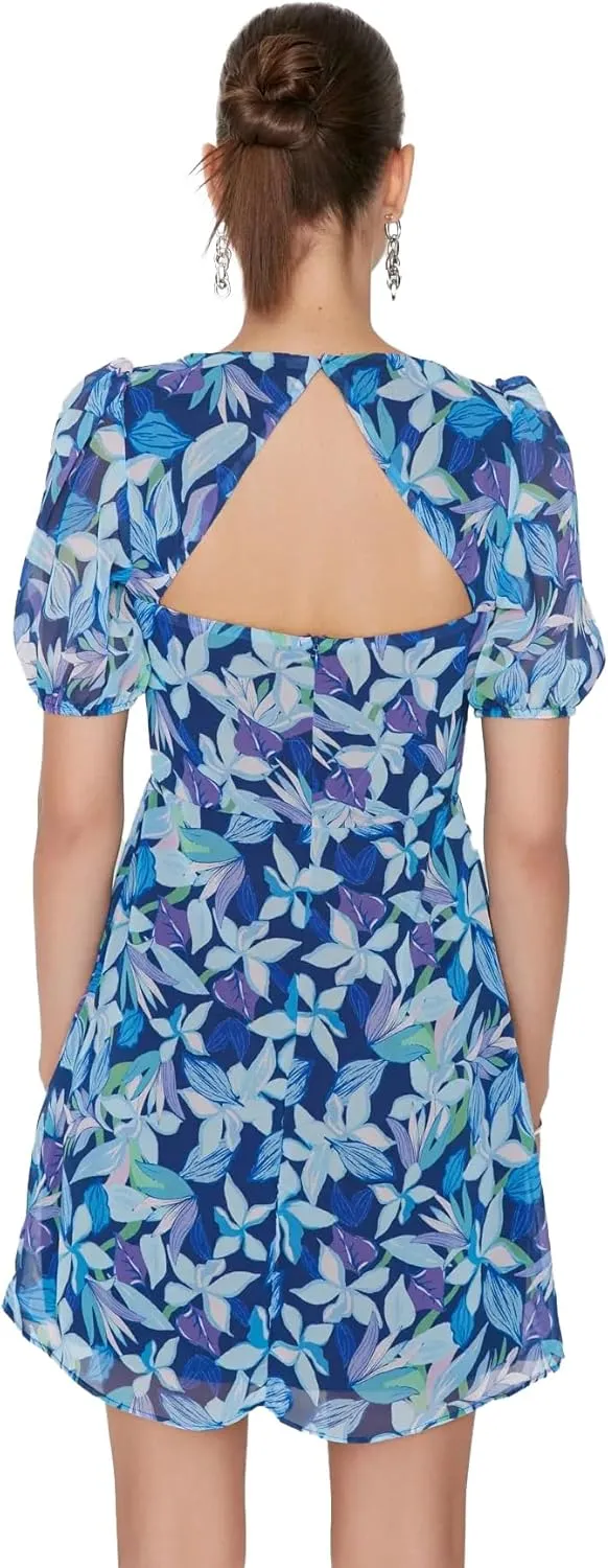 Trendyol Summer Dresses for Women 2023, Trendy Casual Sundresses, Wedding Guest Mini Floral Dress