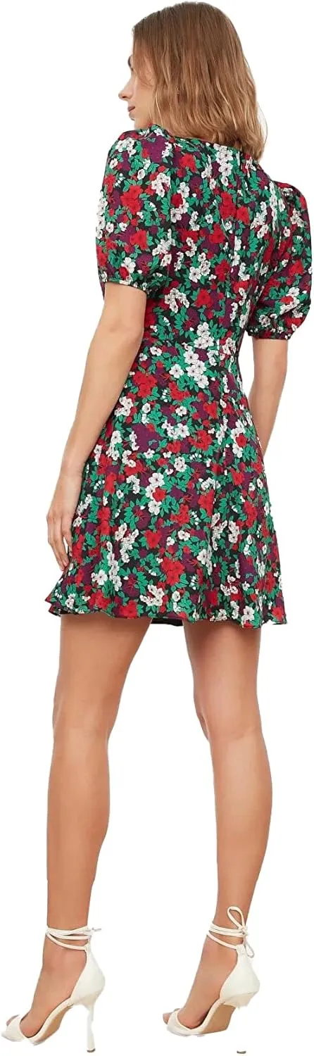 Trendyol Summer Dresses for Women 2023, Trendy Casual Sundresses, Wedding Guest Mini Floral Dress
