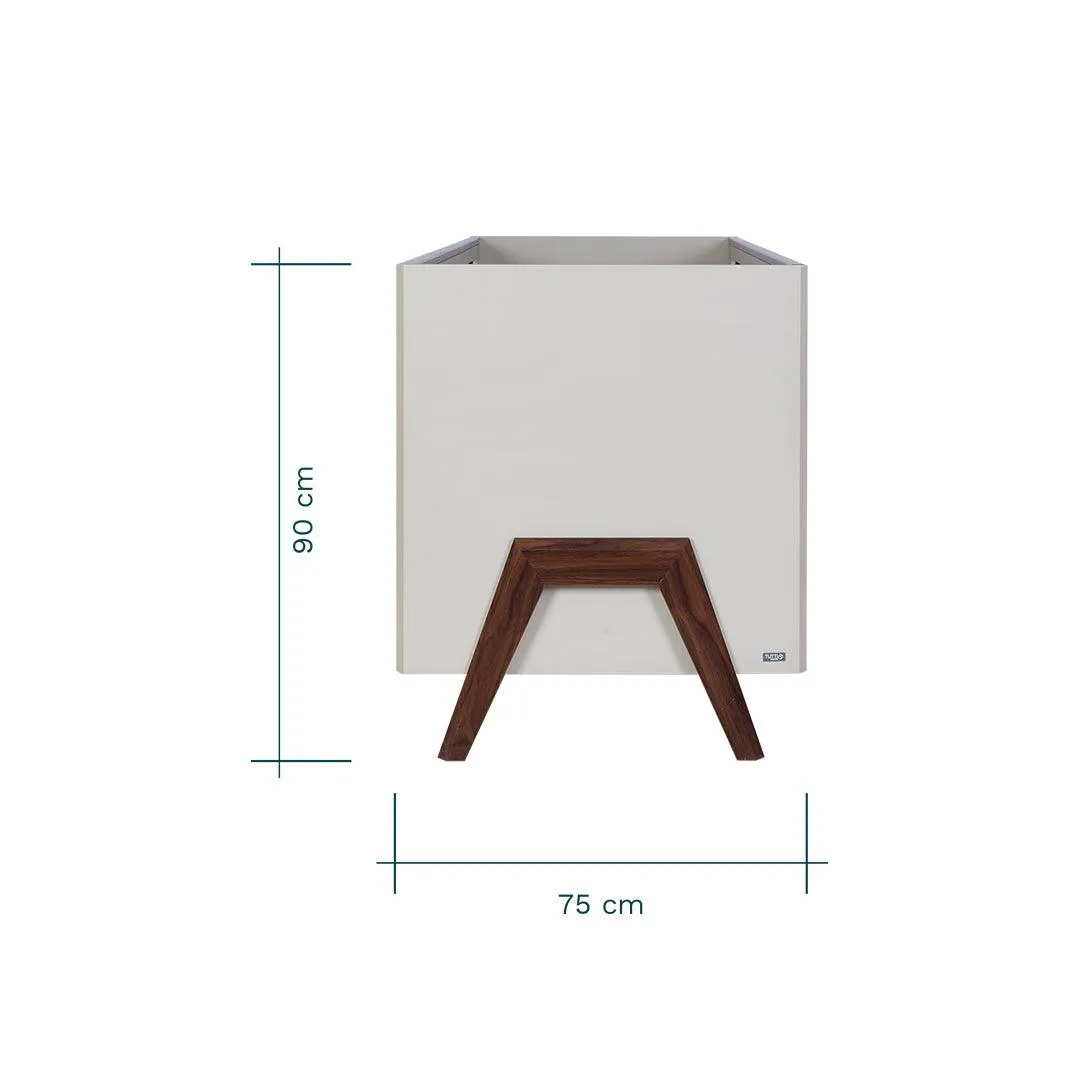 Tutti Bambini Fuori Cot Bed - Warm Walnut/White Sand