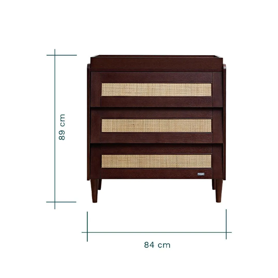 Tutti Bambini Japandi Chest Changer  - Warm Walnut