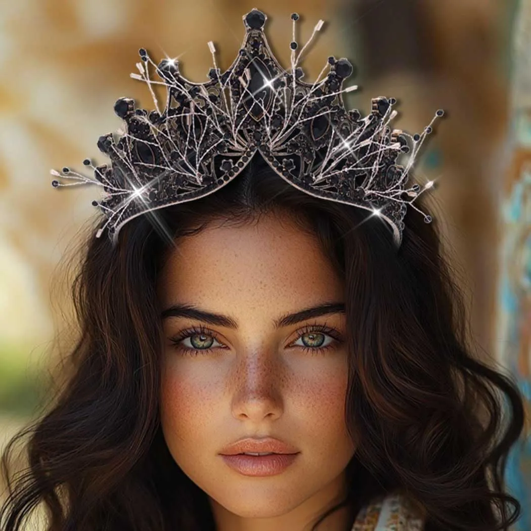 Unicra Wedding Crowns and Tiaras Costume Rhinestones Silver Flower Queen Crown Bridal for Women and Girls