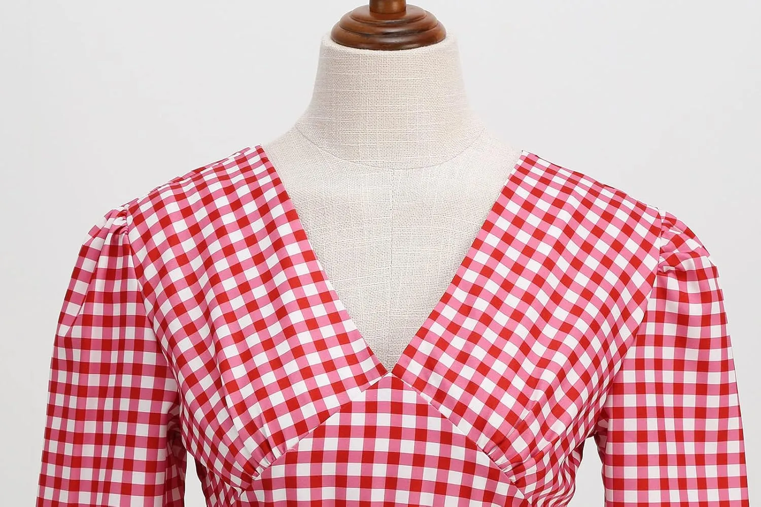 Vintage Dress for Women Semi-Formal 1950s Polka Dots V-Neck Swing A-Line Rockabilly Midi Dresses Garden Party Dresses