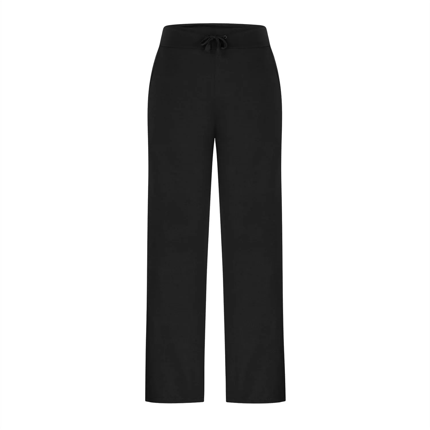 Wide Leg Side Slit Pants Woman High Waist Yoga Pants with Pockets Loose Stretch Dress Work Sweatpants Casual Lounge