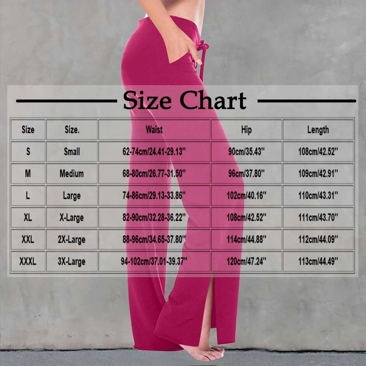 Wide Leg Side Slit Pants Woman High Waist Yoga Pants with Pockets Loose Stretch Dress Work Sweatpants Casual Lounge