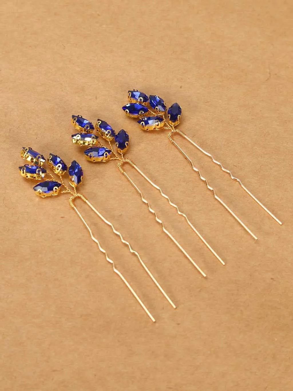 Women Birthday Party Headpieces Red Rhinestones Evening Prom Costume 3pcs Hairpins Pageant Banquet Cocktail Hair Accessory,Roayl Blue