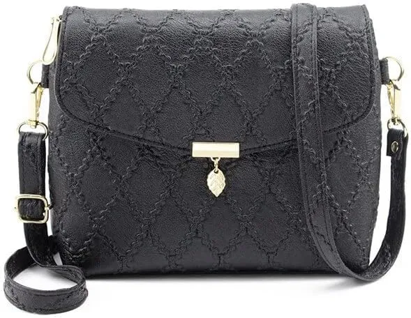 Women Handbags Shoulder Bags, Satchel Tote Bag, Fashion Women Soft Leather Crossbody Shoulder Bag Pouch Small Cute Female Handbags Purse (Color : Black, Size : 21x16x6cm)