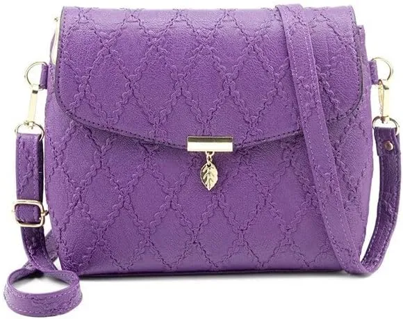 Women Handbags Shoulder Bags, Satchel Tote Bag, Fashion Women Soft Leather Crossbody Shoulder Bag Pouch Small Cute Female Handbags Purse (Color : Purple, Size : 21x16x6cm)