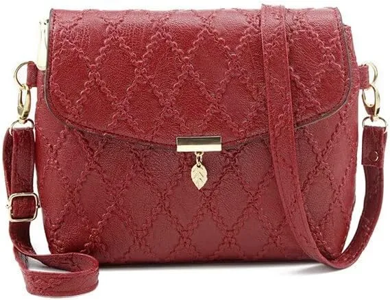 Women Handbags Shoulder Bags, Satchel Tote Bag, Fashion Women Soft Leather Crossbody Shoulder Bag Pouch Small Cute Female Handbags Purse (Color : Red, Size : 21x16x6cm)