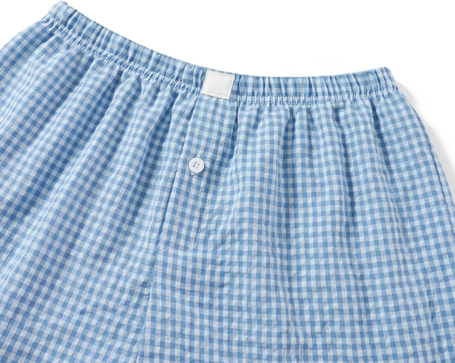 Women Pajamas Shorts Micro Boxer Shorts Y2K Cute Gingham Sleep Lounge Shorts Checkered Plaid Button Pj Mini Shorts