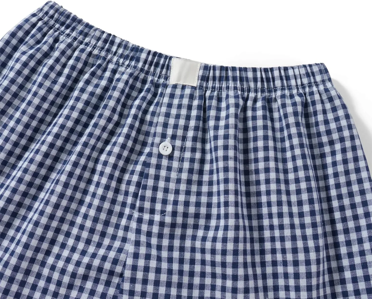 Women Pajamas Shorts Micro Boxer Shorts Y2K Cute Gingham Sleep Lounge Shorts Checkered Plaid Button Pj Mini Shorts