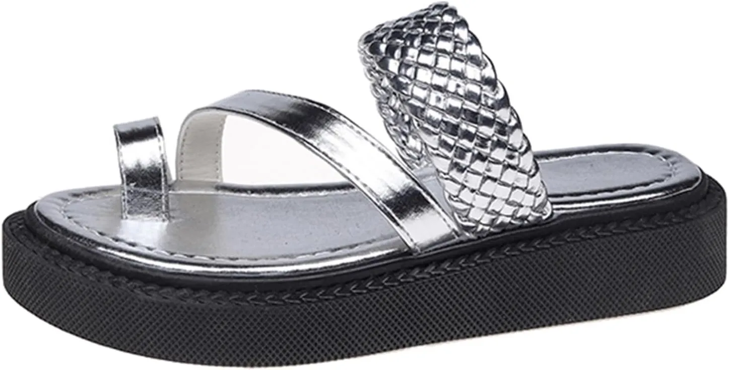 Women Plantar Fasciitis Flat Flip Flops,Outdoor Bunion Sandals For Hallux Valgus,Fashion Big Toe Foot Corrector Beach Slippers
