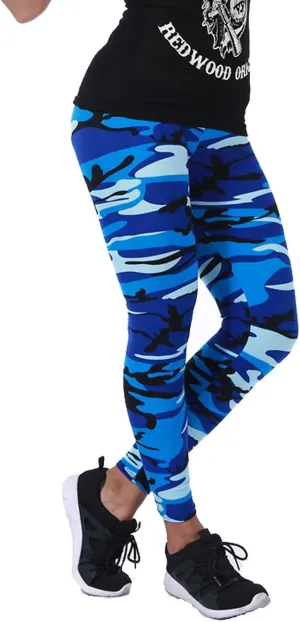 Women Stretch Leggings Camouflage Leggings Yoga High Waist Striped Trousers Leopard Patterned Compression Pants