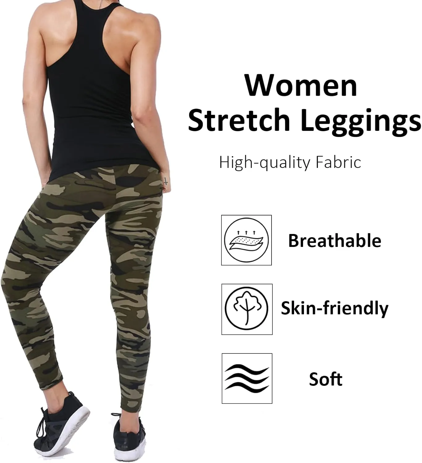Women Stretch Leggings Camouflage Leggings Yoga High Waist Striped Trousers Leopard Patterned Compression Pants