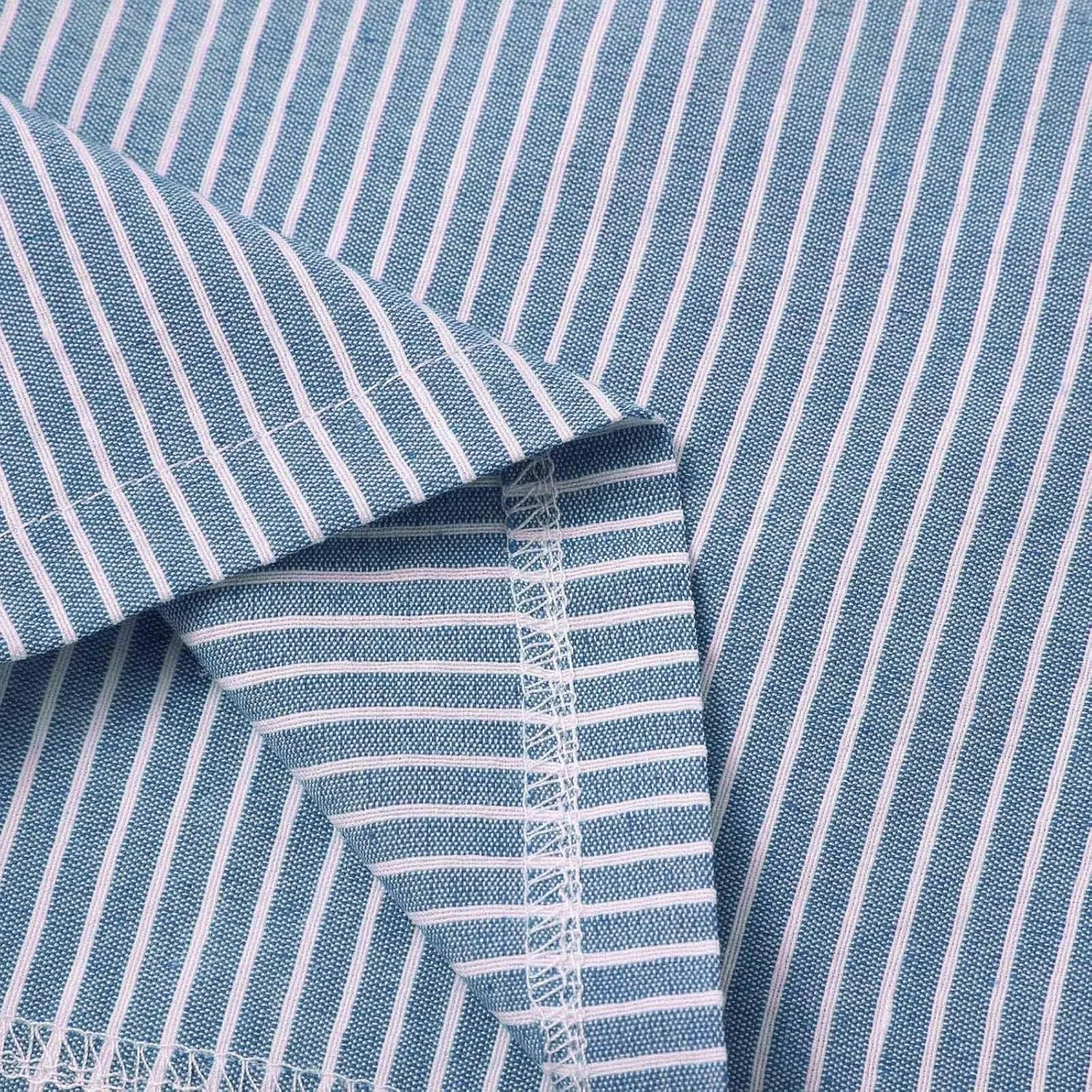 Women Striped Print Elastic High Waist Pocket Front Wide Leg Pants Pleated Front Lounge Beach Travel Vacation Clothes