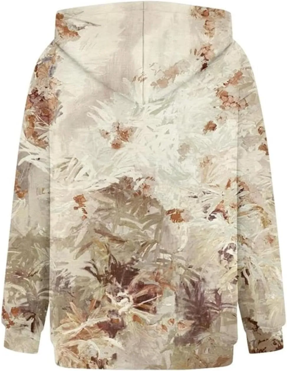 Womens Camo Hoodies Casual Loose Fit Long Sleeve Sweatshirts Oversized Maple Leaf Print Pullover Tops with Pocket