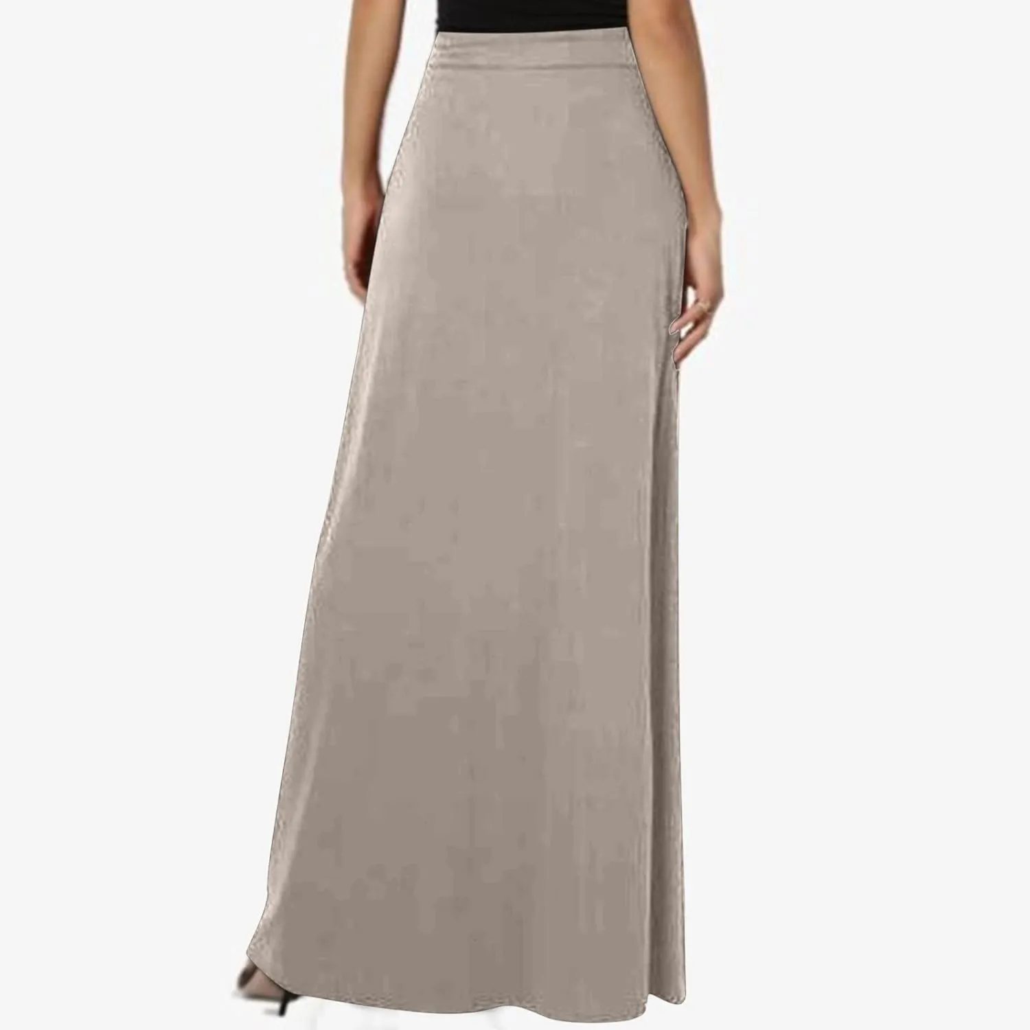 Women's Casual Maxi Skirts A Line Summer Skirts Drawstring Waist Boho Beach Skirt Boho Flowy Long Skirts Resort Wear