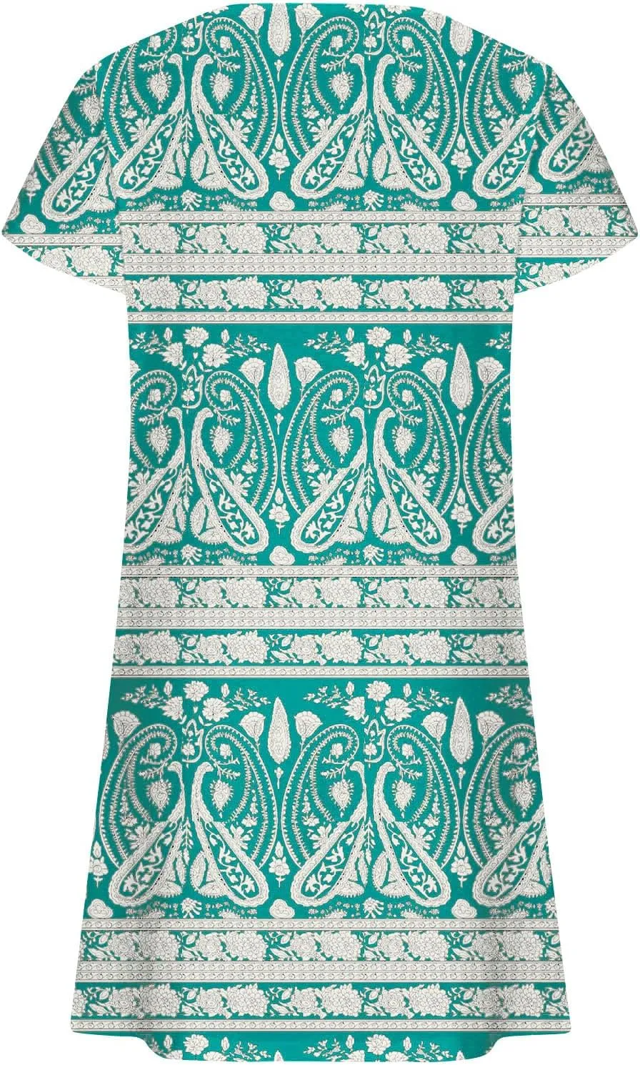 Women's Casual Summer A-Line Dresses Beach Floral Tshirt Dress Short Sleeve Mini Dress Flowy Sundresses