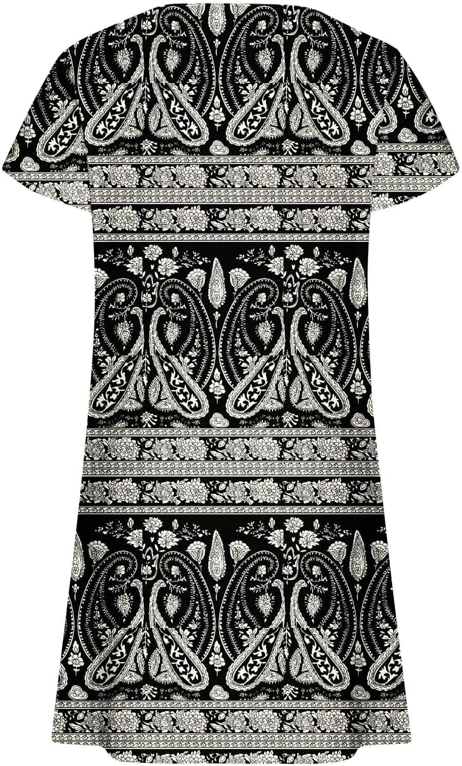 Women's Casual Summer A-Line Dresses Beach Floral Tshirt Dress Short Sleeve Mini Dress Flowy Sundresses