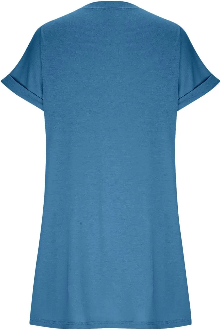 Womens Casual Summer Mini Tunic Dresses Short Sleeve Shift Dress Loose Crewneck Tshirt Sundress with Pockets