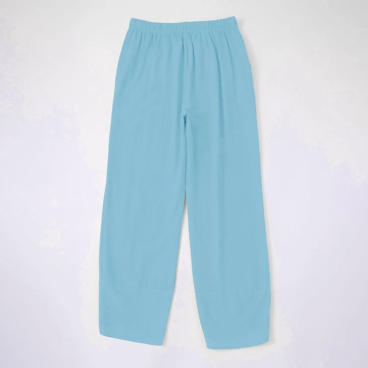 Women's Comfortable Linen Pants Loose Office Daily Work Leisures Trousers Straight Cross Leg Beach Flowy Casual Pants