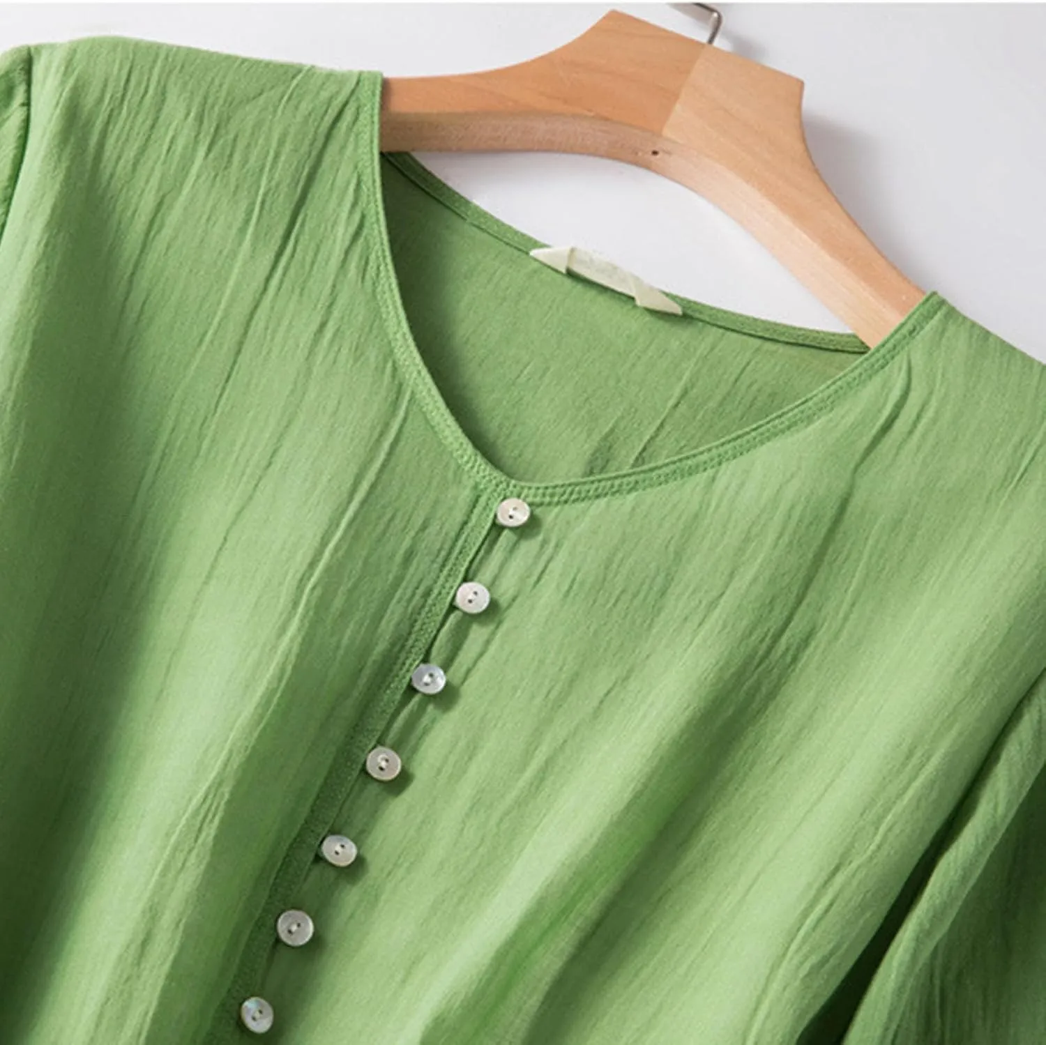Women's Cotton Linen Dresses 2024 Summer Dressy Casual Half Sleeve Maxi Dresses Trendy Summer Vacation Outifts