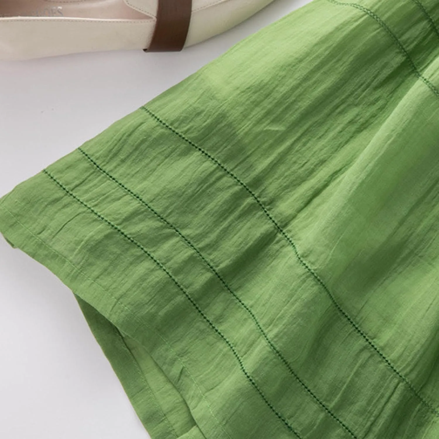 Women's Cotton Linen Dresses 2024 Summer Dressy Casual Half Sleeve Maxi Dresses Trendy Summer Vacation Outifts