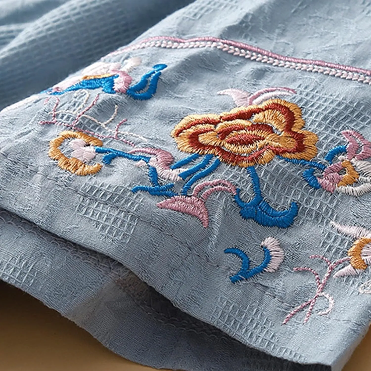 Women's Cotton Linen Dresses Summer Embroidered Sleeve A Line Comfy Cotton Maxi Dress Trendy Summer Vacation Clothes