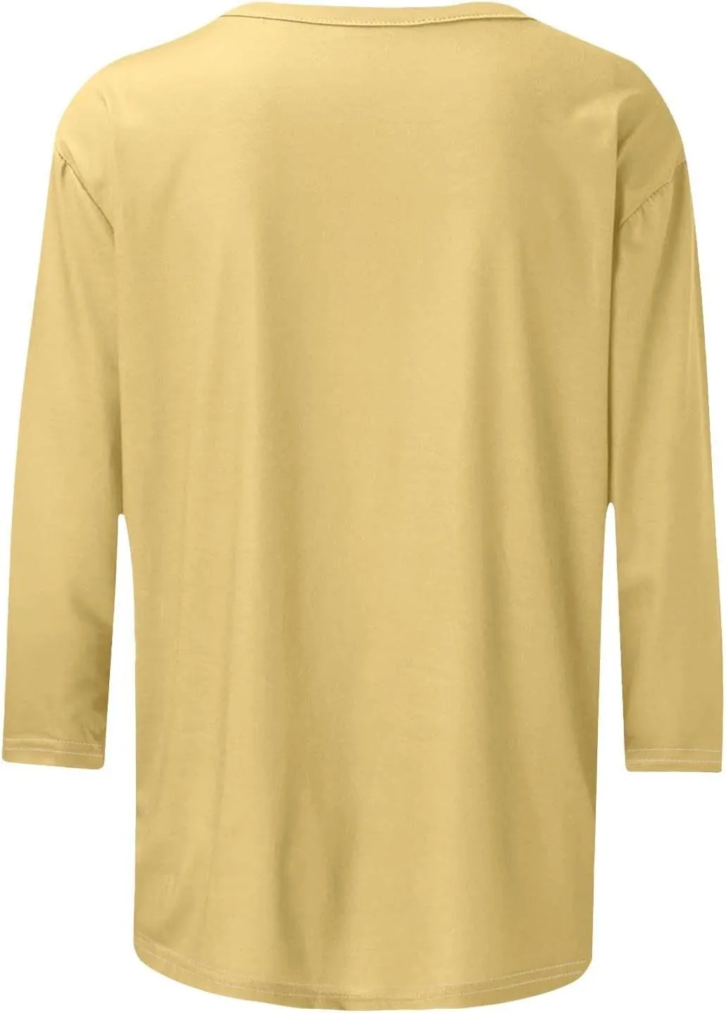 Womens Crew Neck 3/4 Sleeve T Shirts Loose Tunic Tops Casual Solid Basic Tees Three Quarter Length Sleeves Blouses