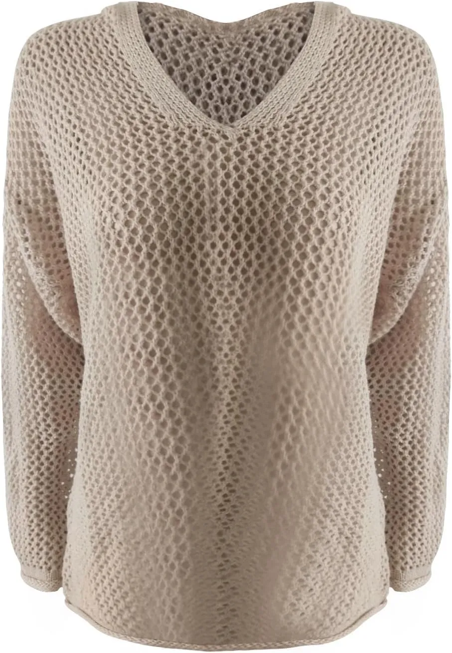 Womens Crochet Hoodie Sweater Top Loose Hooded Long Sleeve Shirt Spring Summer Beach Cover Up Hollow Knit Bathing Suit