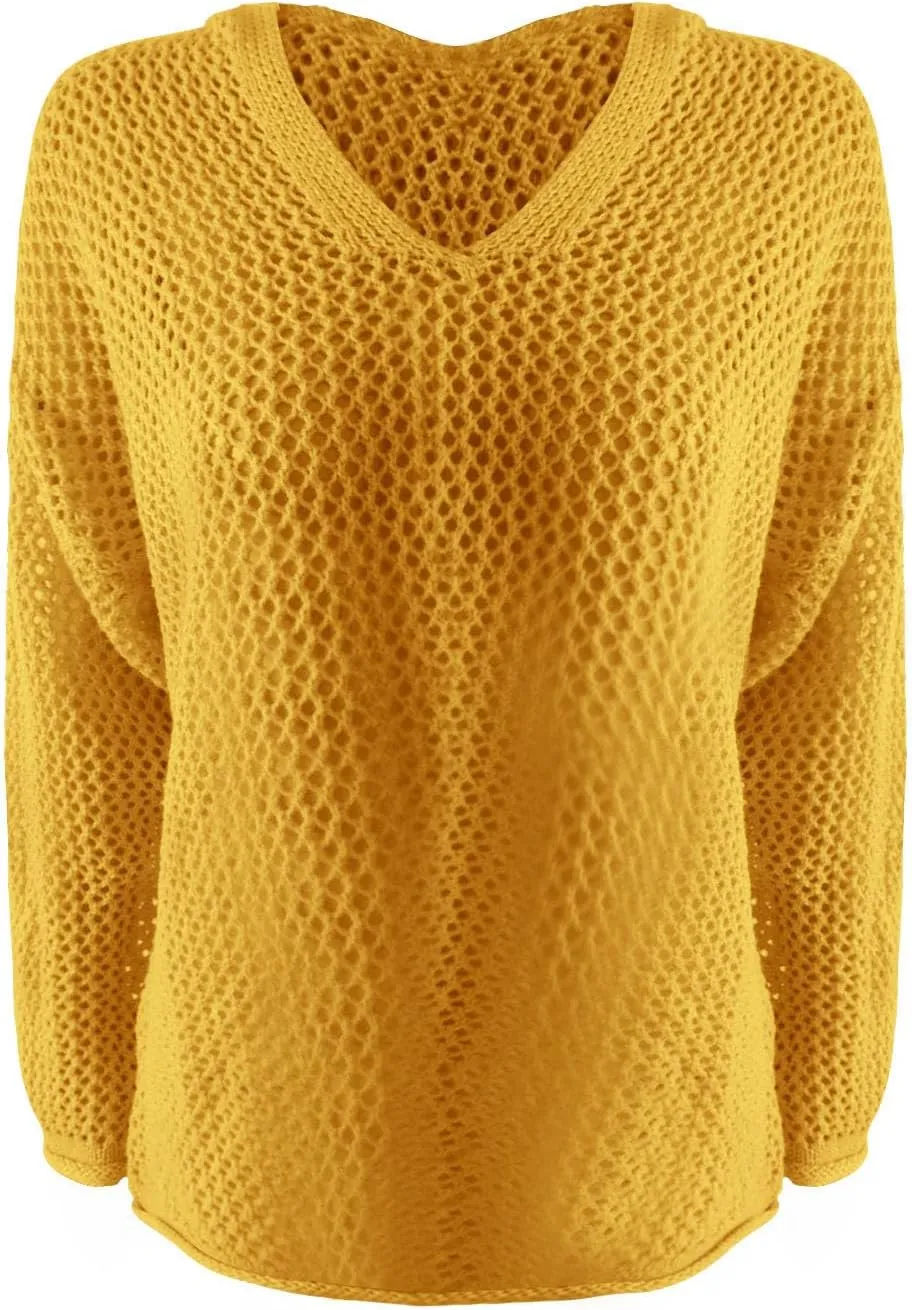 Womens Crochet Hoodie Sweater Top Loose Hooded Long Sleeve Shirt Spring Summer Beach Cover Up Hollow Knit Bathing Suit