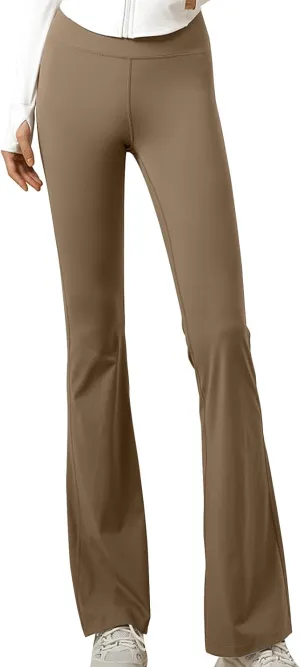 Women's Flare Leggings Yoga Pants High Waist Bootcut Workout Leggings Tummy Control Trouser No See Through
