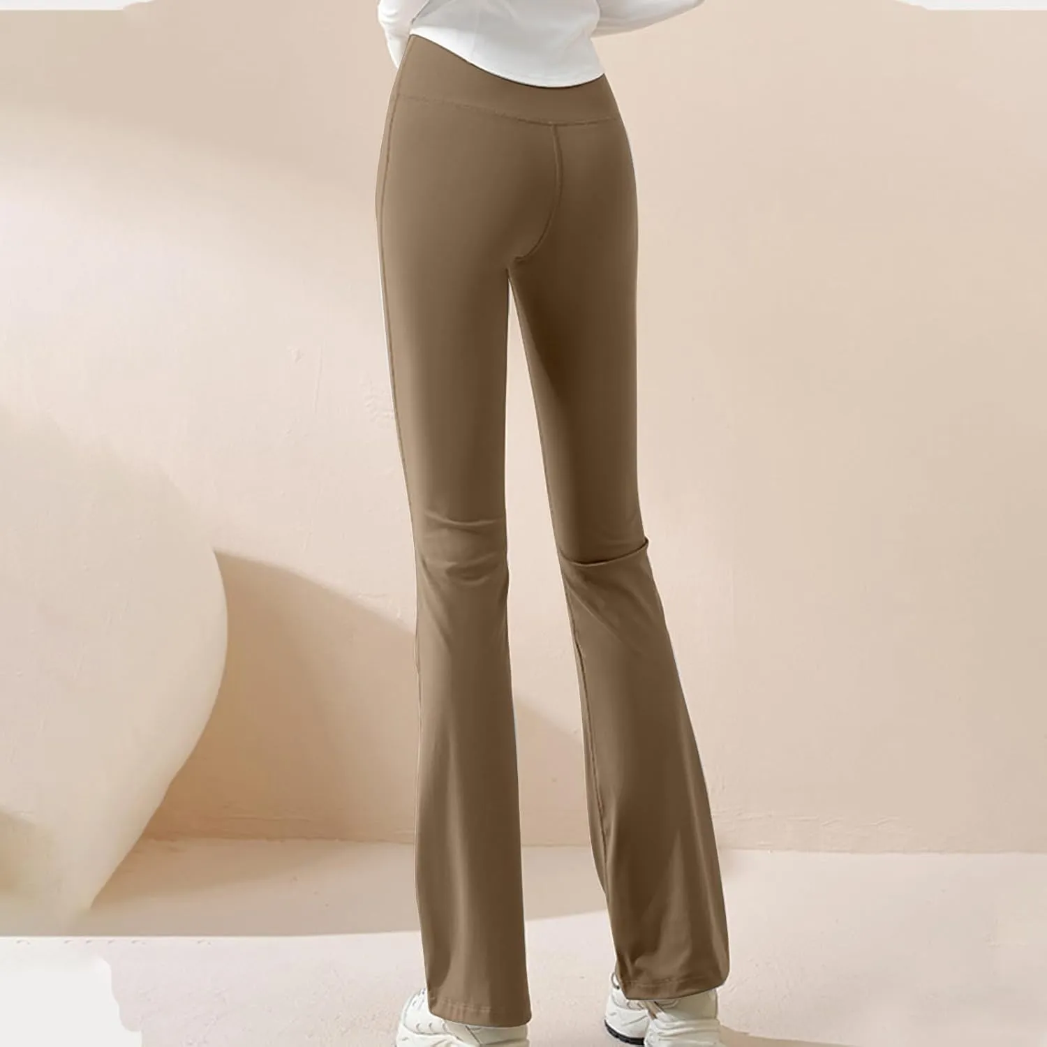 Women's Flare Leggings Yoga Pants High Waist Bootcut Workout Leggings Tummy Control Trouser No See Through