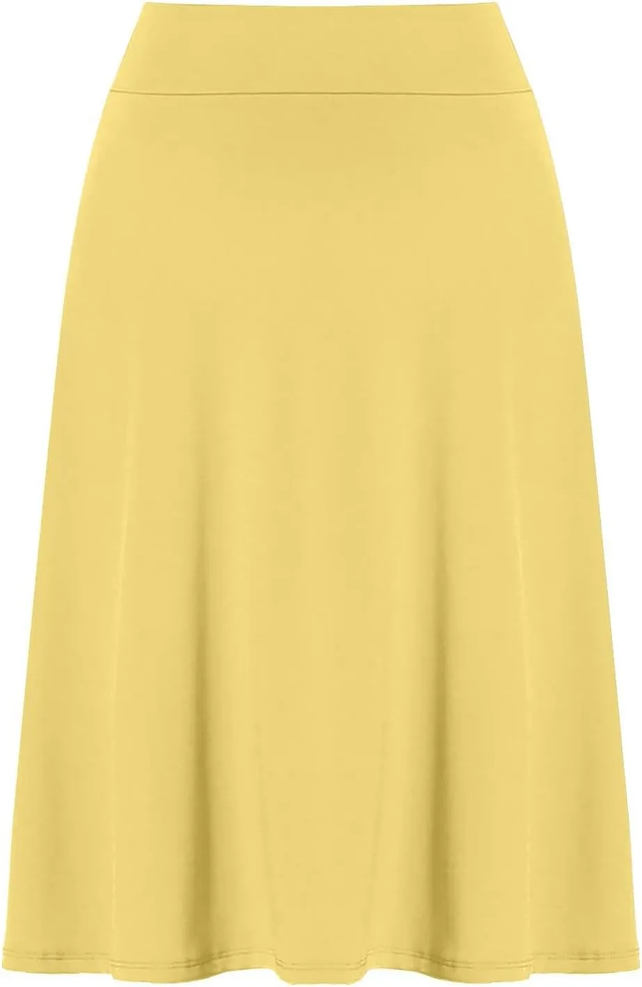 Womens Flared A Line Skirt Dressy Casual Solid Flowy Elegant High Waist Midi Skirt Comfy Stretch Aline Yoga Skirt