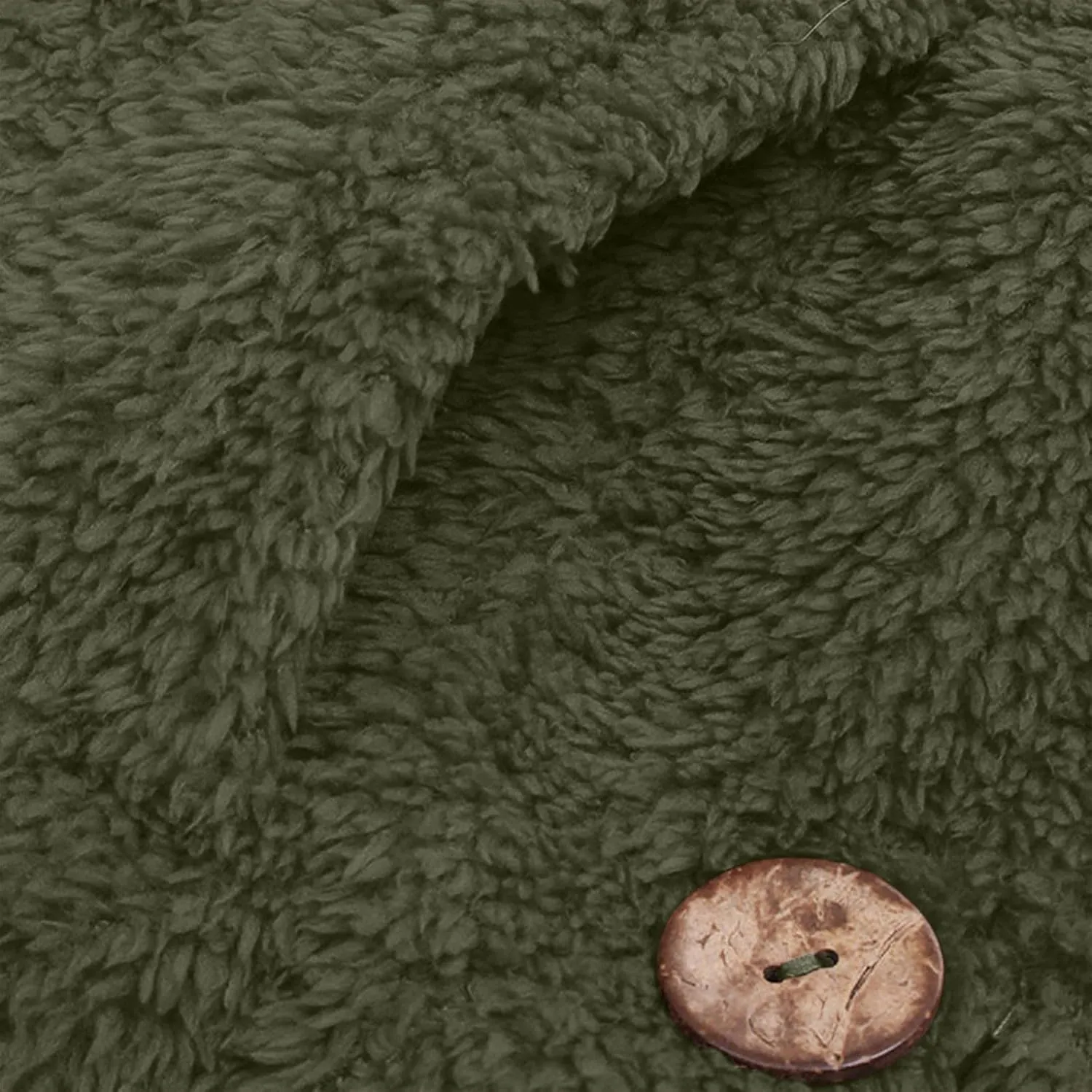 Womens Fuzzy Fleece Sherpa Hoodies Fashion Button Down Teddy Coat Oversized Sweatshirt with Pockets Jackets Cardigan
