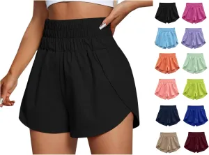 Womens High Waisted Gym Yoga Shorts Workout Running Athletic Shorts Casual Plus Size Lounge Shorts Summer Cute Shorts