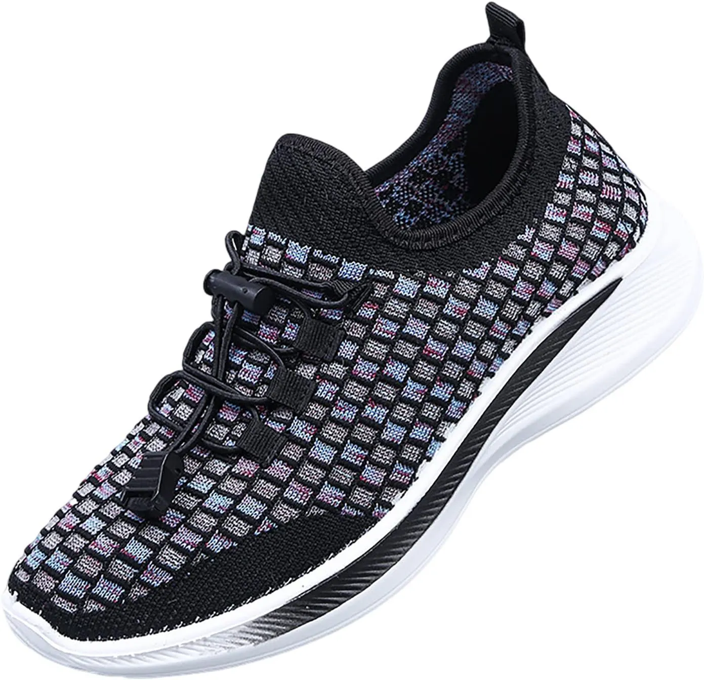 Women's Lightweight Breathable Winter Running Shoes - High SpComfort Ankle Boots with Woven Mesh (6.5 UK Wide Black)