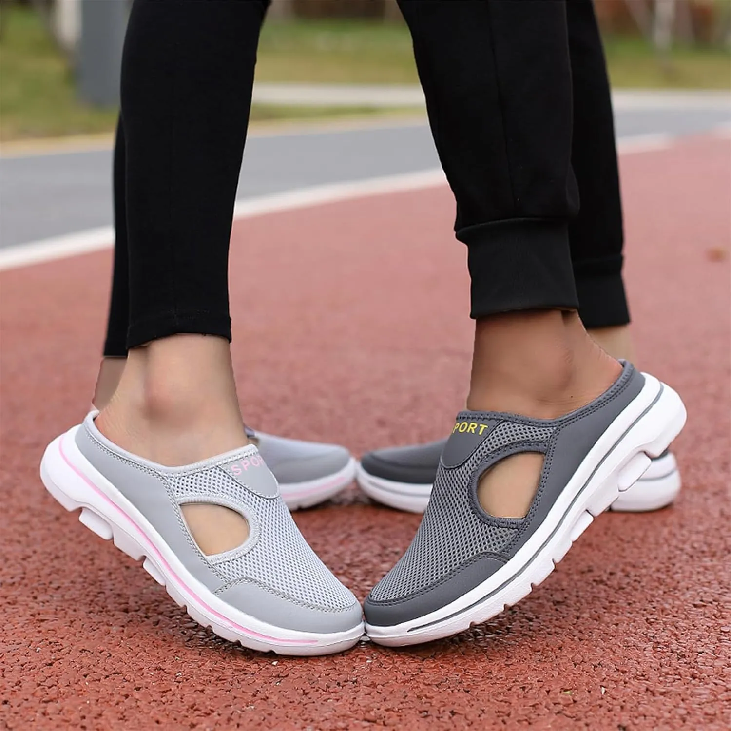 Women's Mules & Clogs Orthopedic Slip On ShoesLightweight Open Back Comfort Walking Breathable Slippers Closed Toe Slides Support Sports Sandals Outdoor Casual Sneakers