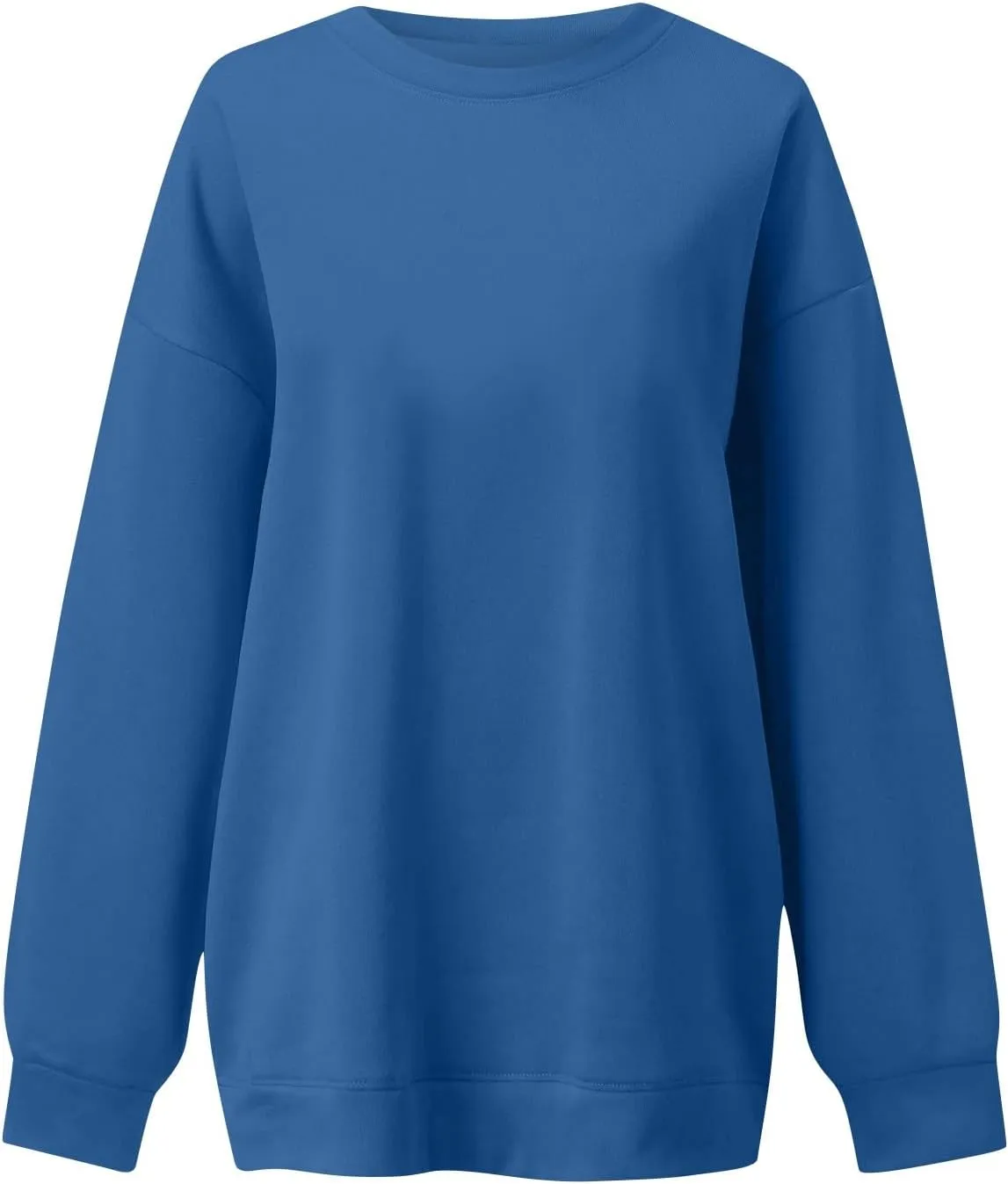 Womens Oversized Sweatshirt Fleece Pullover Comfy Crew Neck Sweatshirt Trendy Y2k Winter Outfits Preppy Clothes