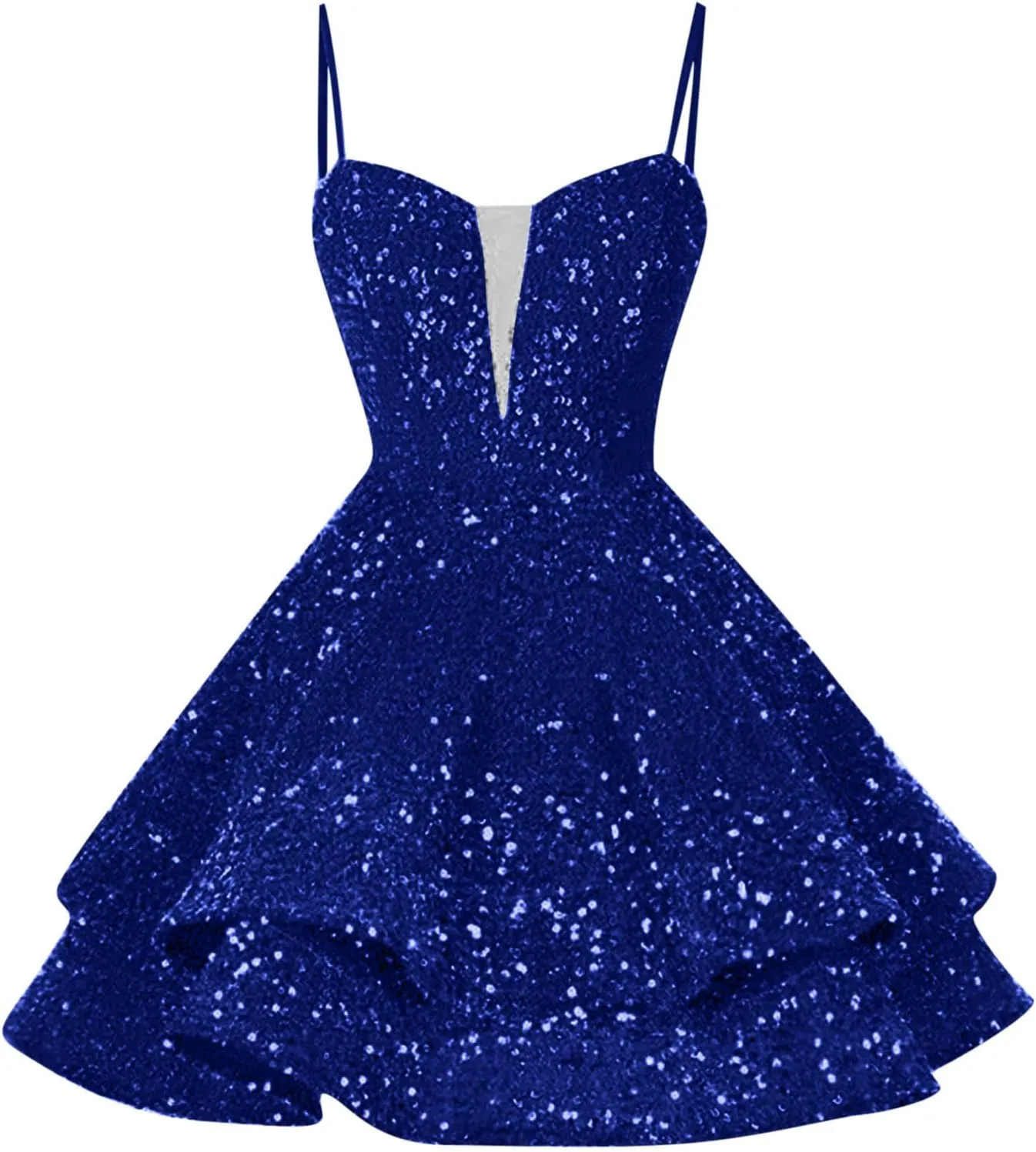 Womens Sequin Homecoming Dresses Spaghetti Straps A Line Short Sequin Dress 2025 Summer Sparkly Cocktail Party Dress