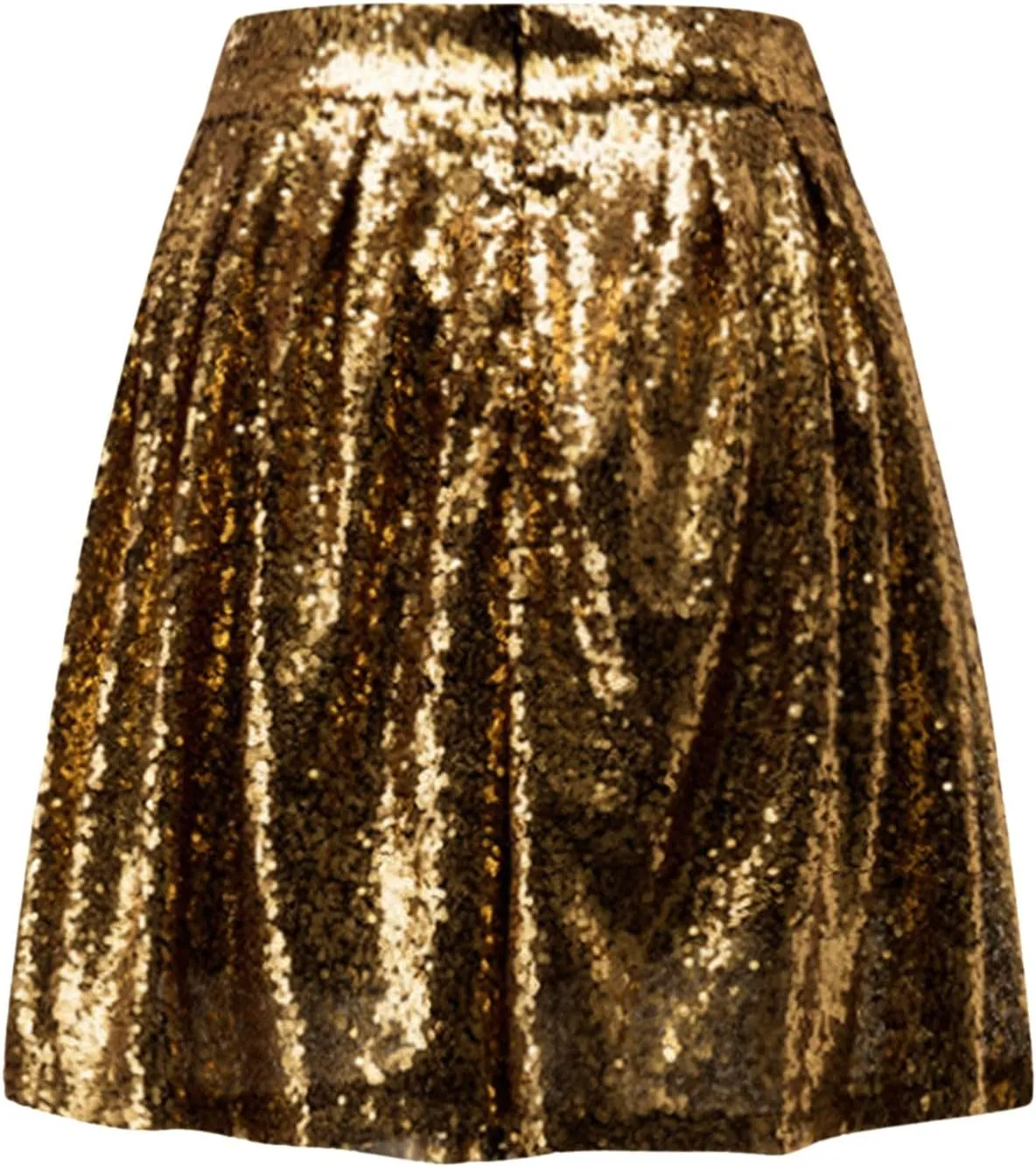 Womens Sequin Skirts Fashion High Waisted Pleated Skirts Holiday Party Sparkly Glitter Skirts 2025 Summer Trendy Skirts
